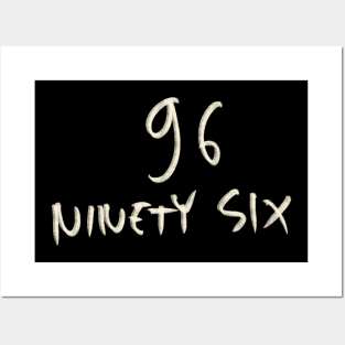 Hand Drawn Letter Number 96 Ninety Six Posters and Art